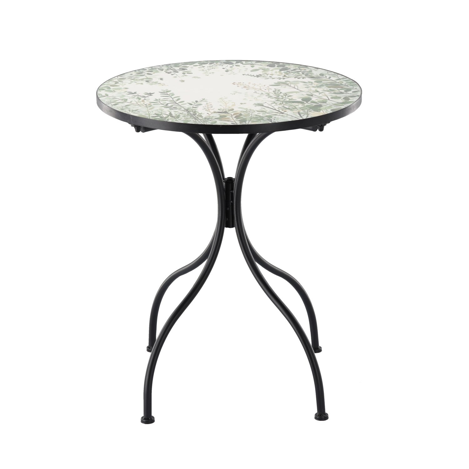 Set mobilier gradina Fylla 3 piese, masa si 2 scaune pliabile, mozaic decorativ, metal, multicolor