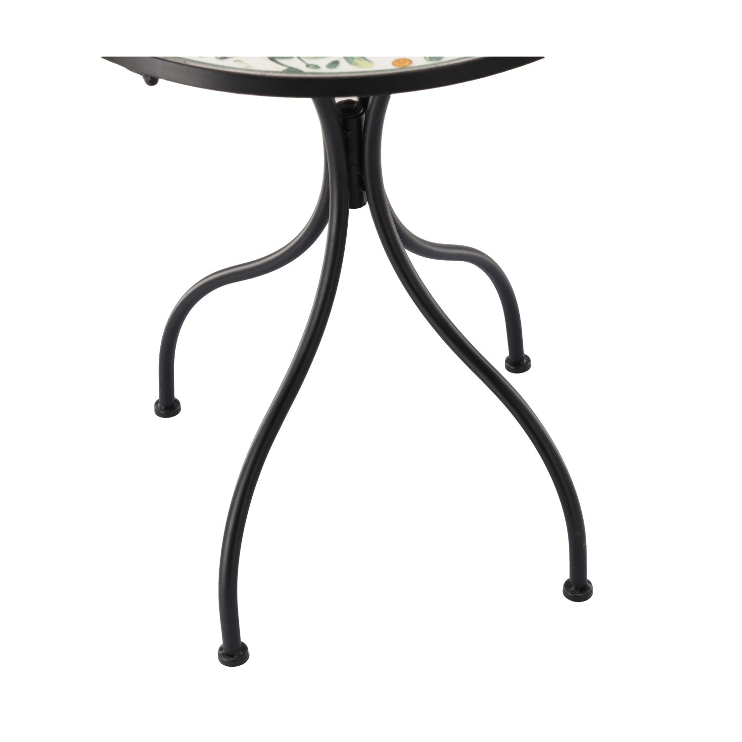 Set mobilier gradina Lemonia 3 piese, masa si 2 scaune pliabile, mozaic decorativ, metal, multicolor
