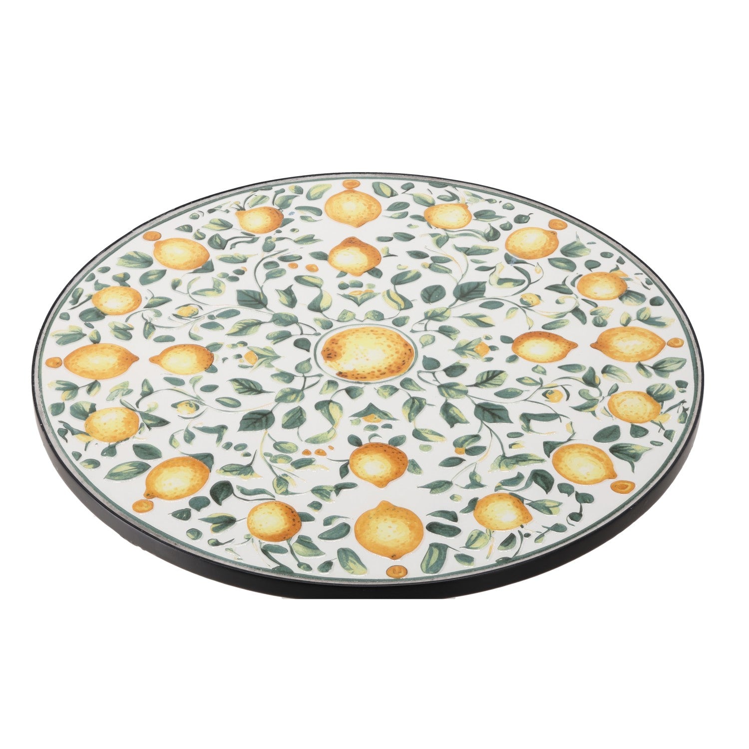 Set mobilier gradina Lemonia 3 piese, masa si 2 scaune pliabile, mozaic decorativ, metal, multicolor