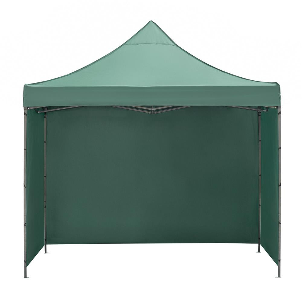 Pavilion pliabil gradina 3x3 m cu acoperis impermeabil si 3 pereti laterali, structura metalica, inaltime reglabila, verde