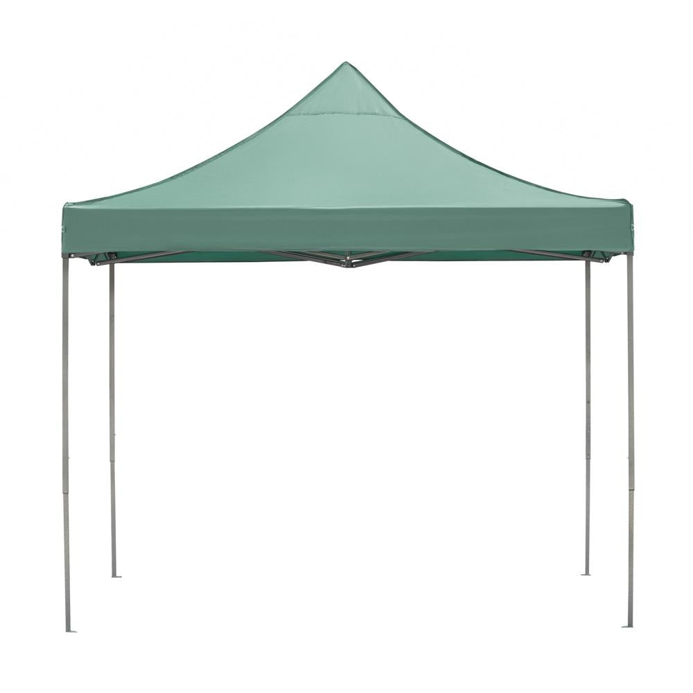 Pavilion pliabil gradina 3x3 m cu acoperis impermeabil si 3 pereti laterali, structura metalica, inaltime reglabila, verde