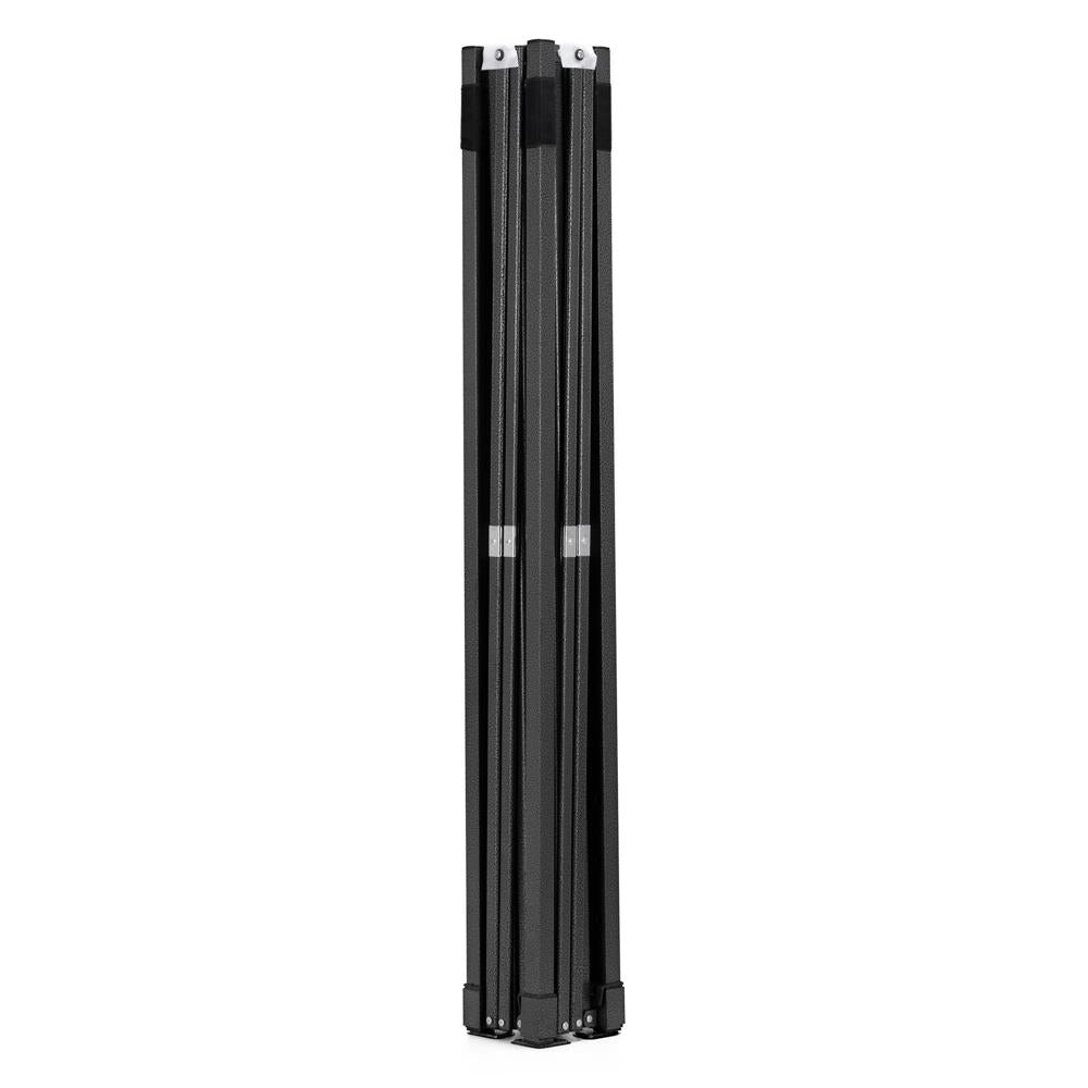 Pavilion pliabil gradina 3x3 m cu acoperis impermeabil si 3 pereti laterali, structura metalica, inaltime reglabila, gri