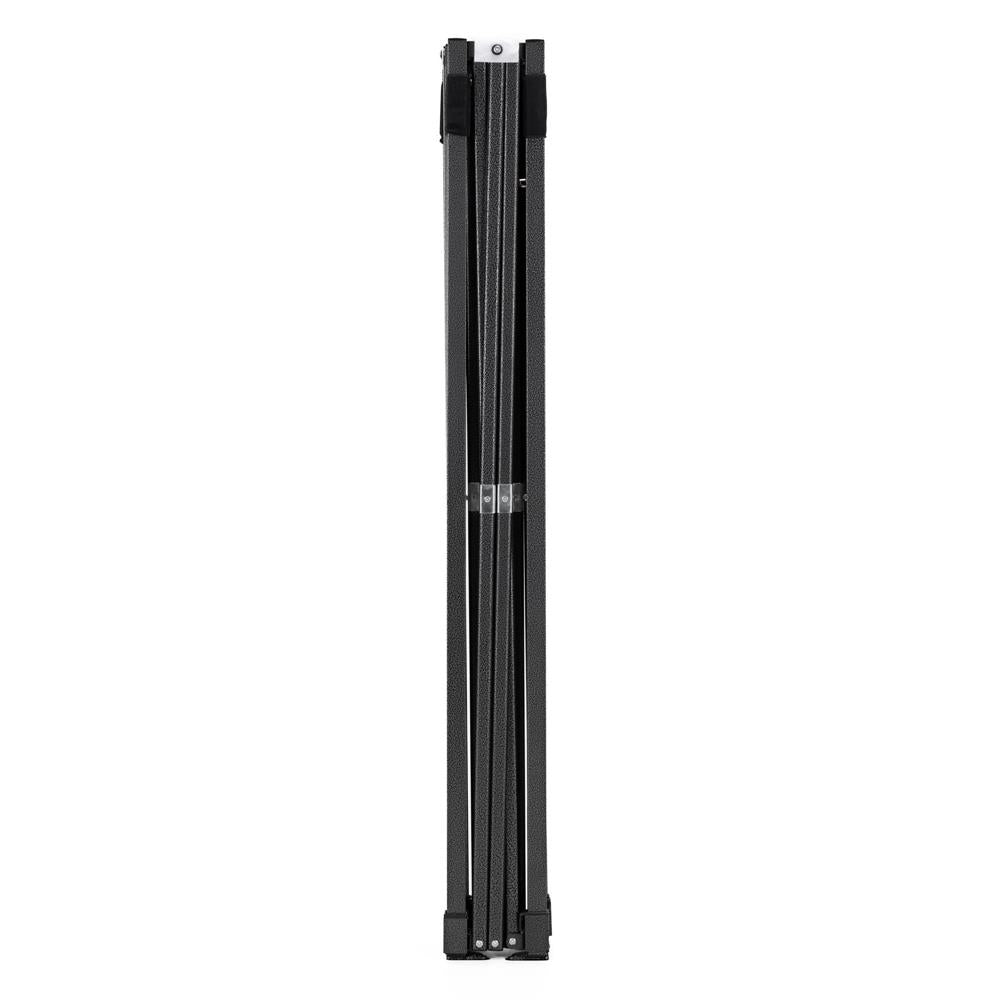 Pavilion pliabil gradina 3x3 m cu acoperis impermeabil si 3 pereti laterali, structura metalica, inaltime reglabila, gri