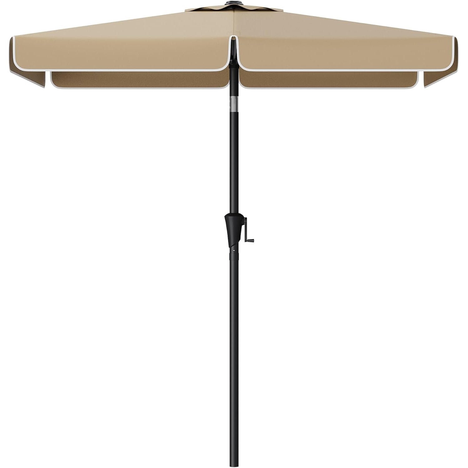 SONGMICS Umbrela de gradina cu manivela, UPF 50+, inclinare 30°, structura metalica, 300x200 cm, maro taupe