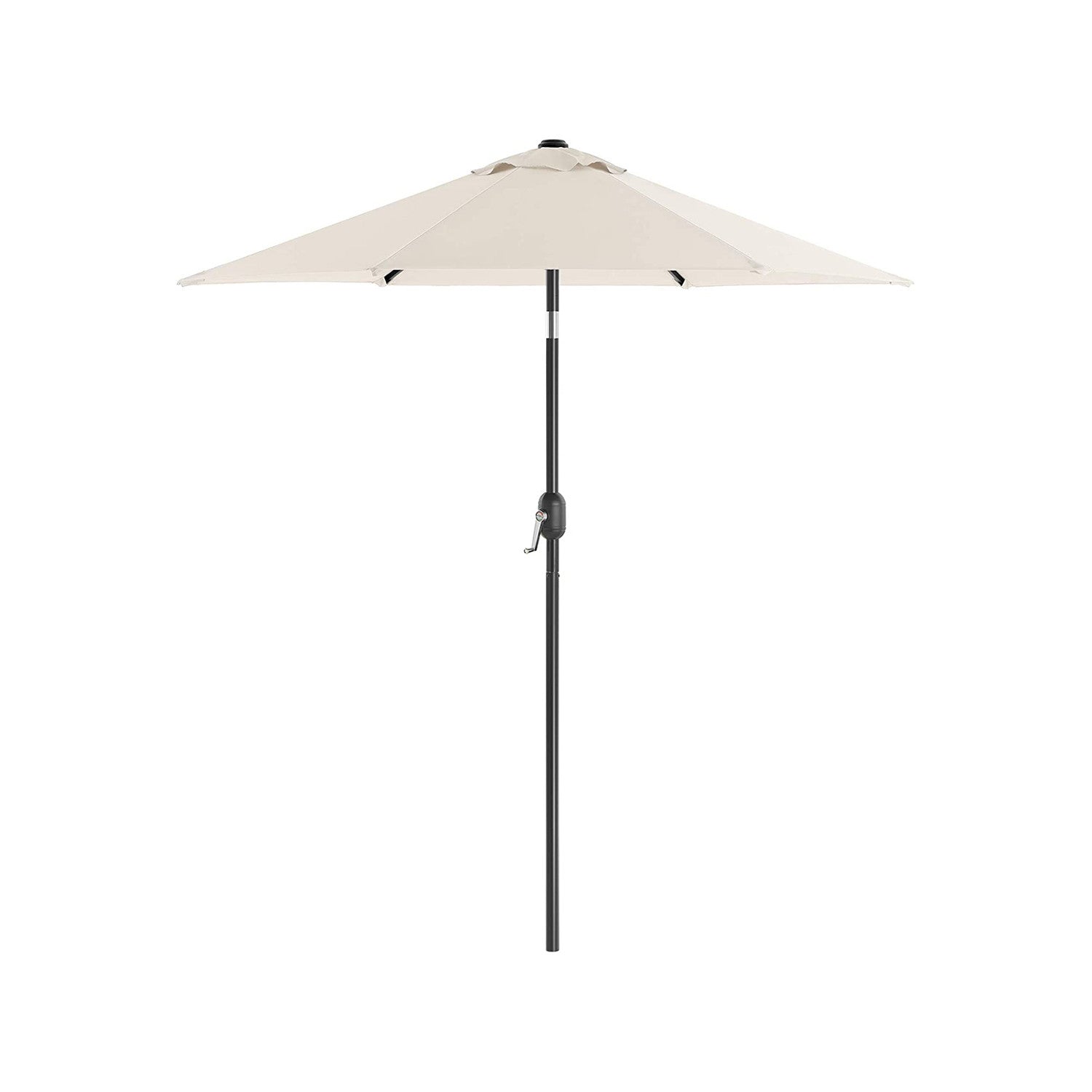 SONGMICS Umbrela de gradina 200 cm, inclinare dubla 30°, poliester UPF 50+, cadru metalic, bej