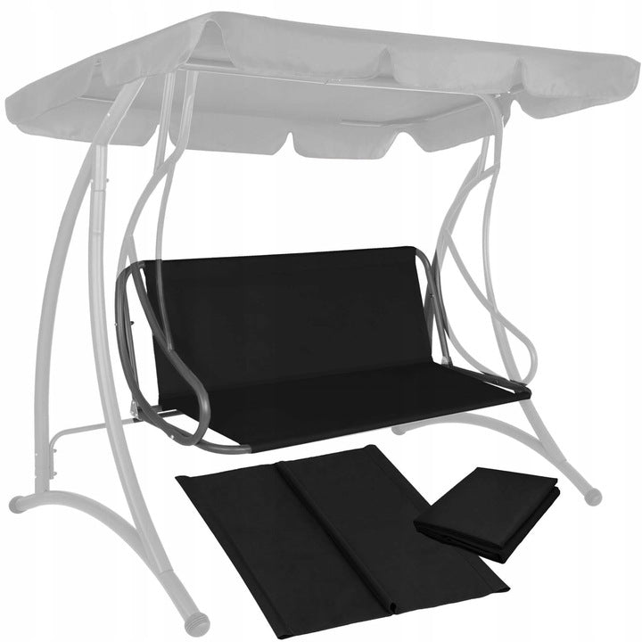 Husa din panza pentru leagan de gradina, 110x90 cm, negru – material impermeabil