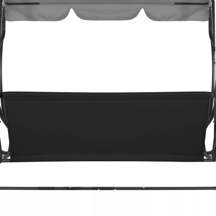 Husa din panza pentru leagan de gradina, 110x90 cm, negru – material impermeabil