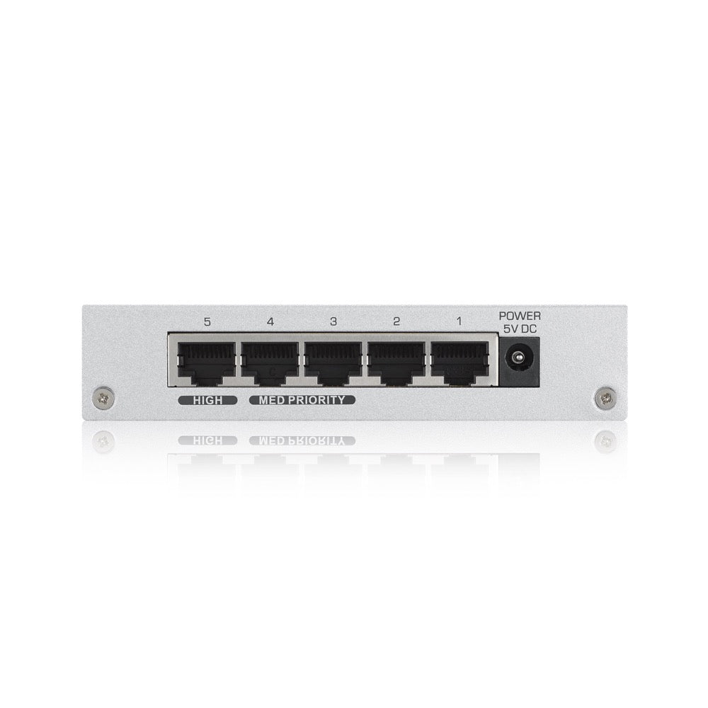SWITCH ZyXel, GS-105B V3, porturi Gigabit x 5, managed carcasa metalica, 