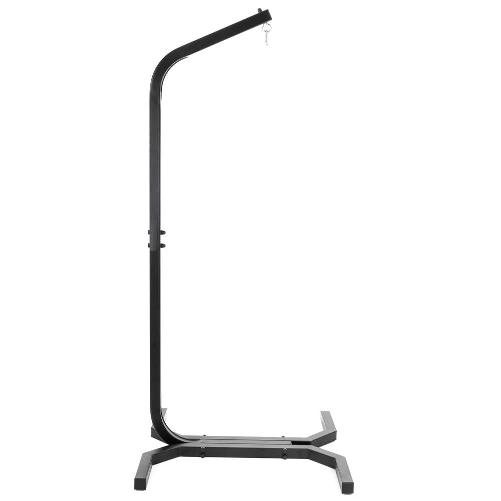 Suport leagan tip cuib sau hamac suspendat, cadru otel, maxim 180 kg, 92x92x205 cm, negru