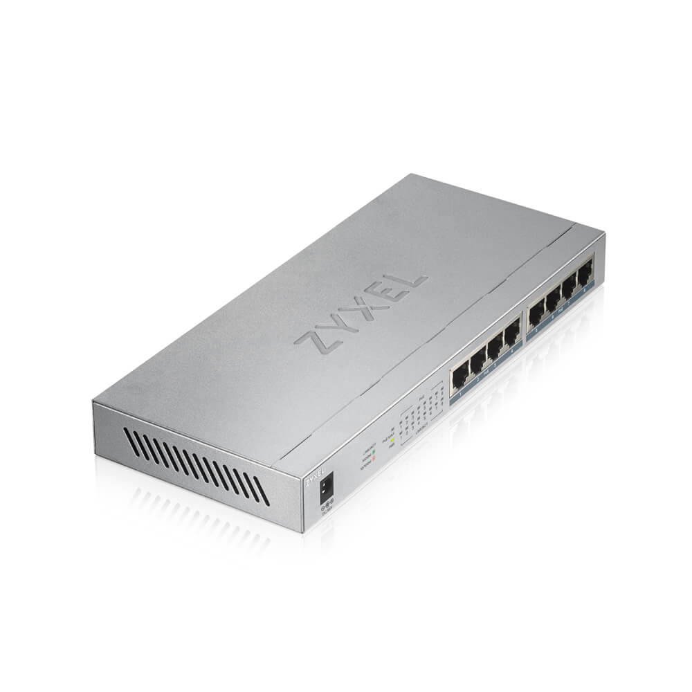 SWITCH PoE ZYXEL, "GS1008-HP"port Gigabit x 8, unmanaged, nerackabil, carcasa metalica, "GS1008HP-EU0101F"