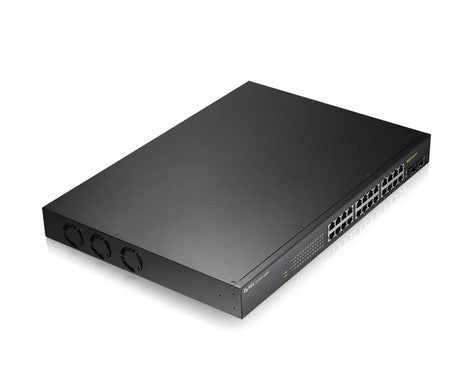 SWITCH. PoE ZyXel, port Gigabit x 24, SFP SFP x 2, managed, rackabil, carcasa metalica, "GS190024HPV2-EU0101F"