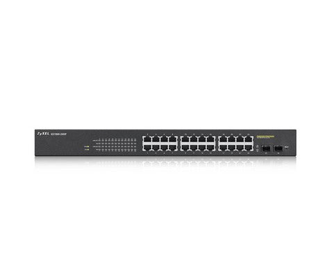 SWITCH. PoE ZyXel, port Gigabit x 24, SFP SFP x 2, managed, rackabil, carcasa metalica, "GS190024HPV2-EU0101F"