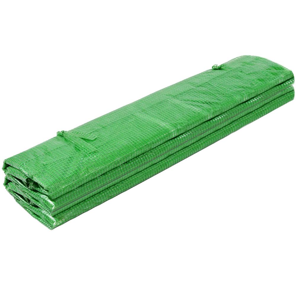 Folie pentru sera gradina 450x200x200 cm, 140 g/m², armata cu plasa, UV4, 9 ferestre, verde