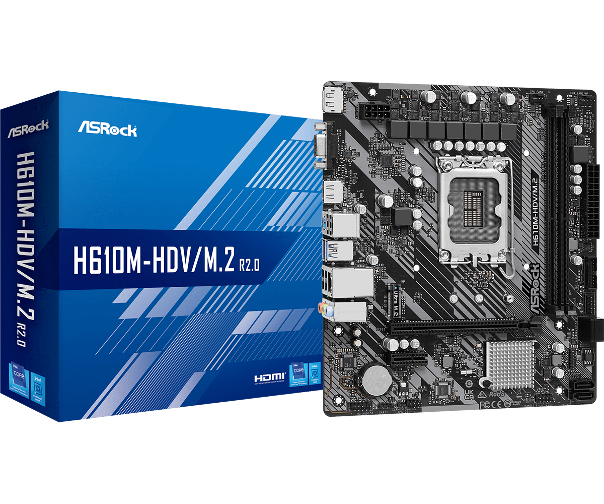 Placa de baza Intel 1700 H610M-HDV/M.2 2.0 "90-MXBJH0-A0UAYZ"