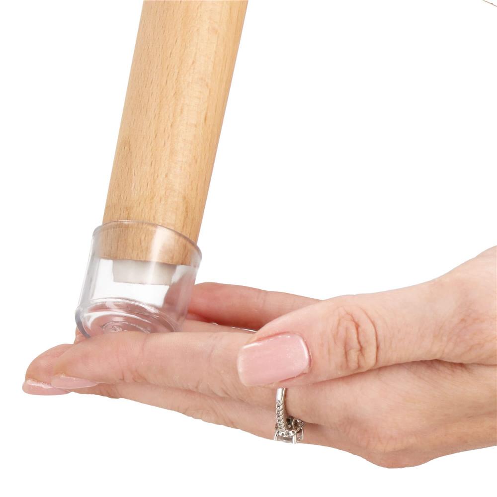 Set 16 protectii pentru picioare de mobilier, silicon PVC, Ø18 mm, transparent - BazarOltenia imagine 5