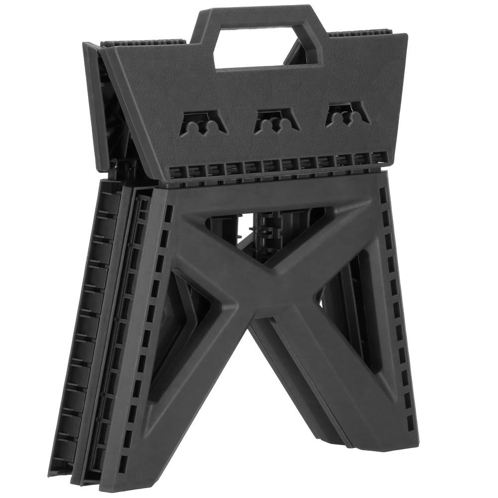 Scaun inaltator multifunctional tip scara, 100 kg, compact, cu maner, 31x23x23 cm, gri