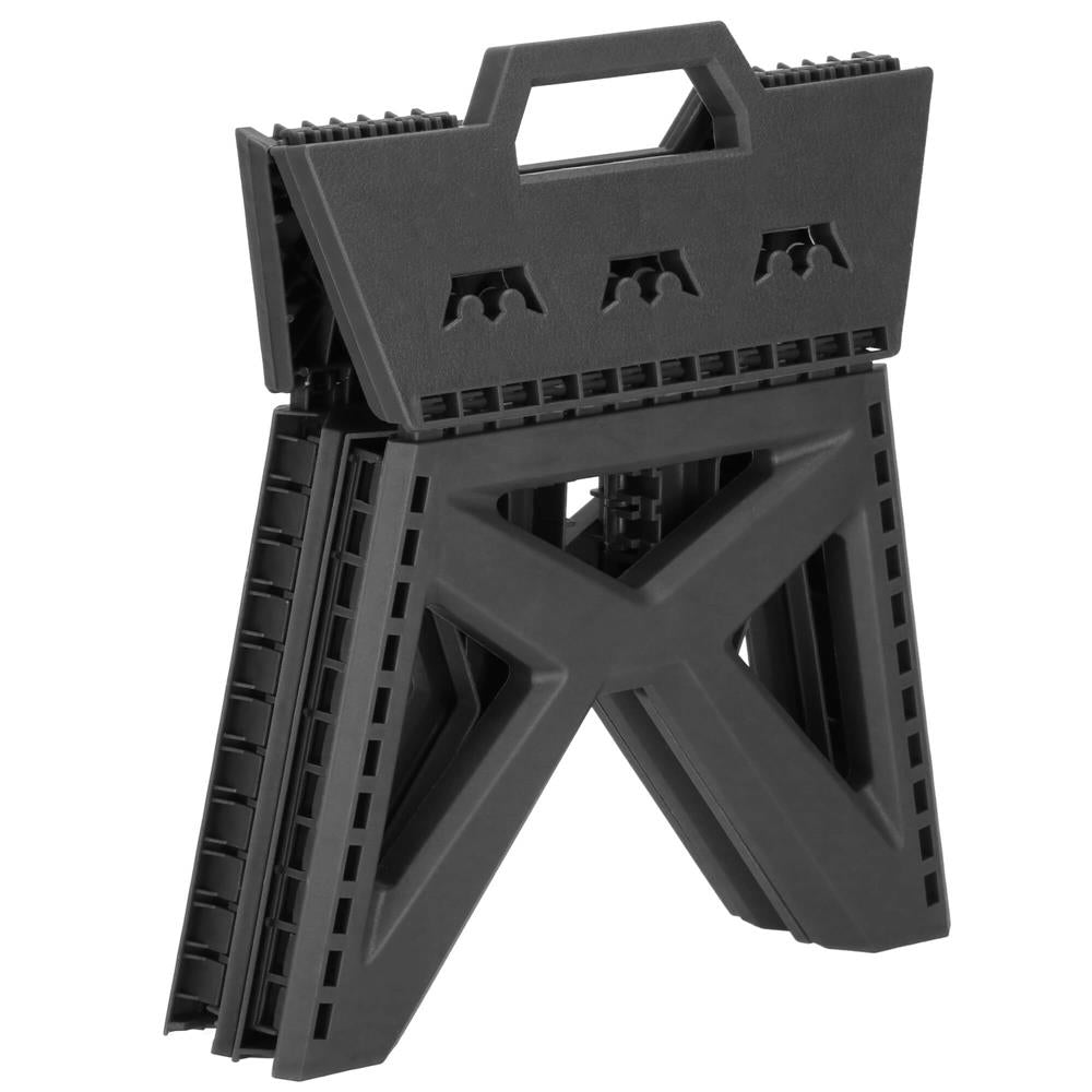 Scaun inaltator multifunctional tip scara, 100 kg, compact, cu maner, 31x23x23 cm, gri
