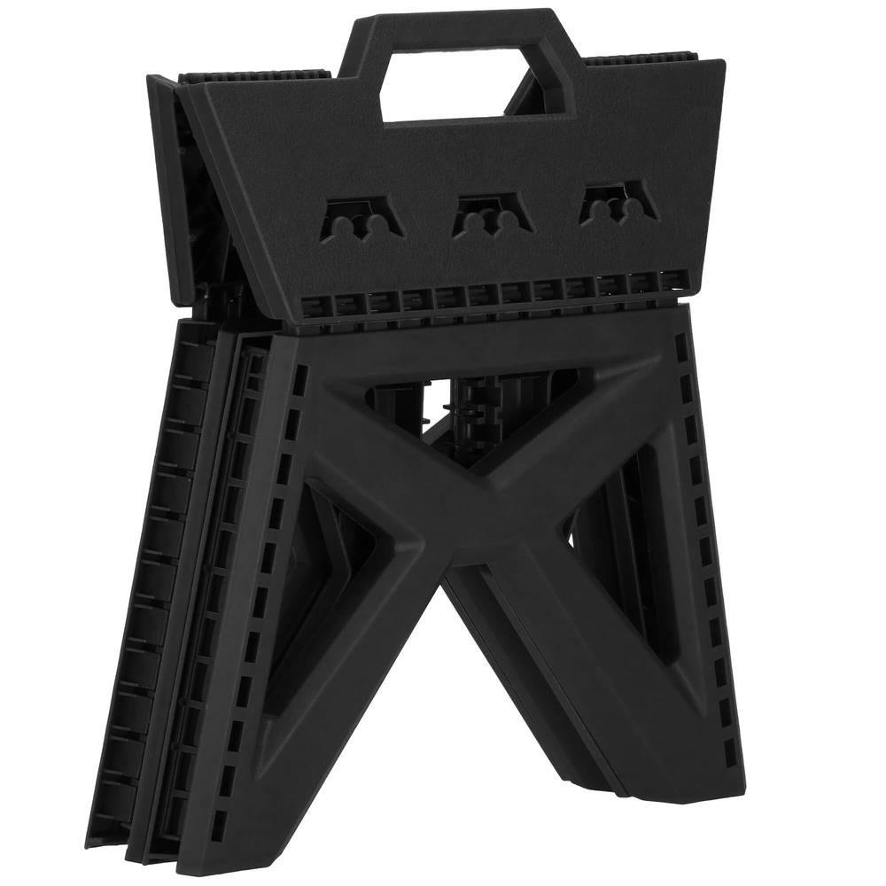 Scaun inaltator multifunctional tip scara, 100 kg, compact, cu maner, 23x31x23 cm, negru