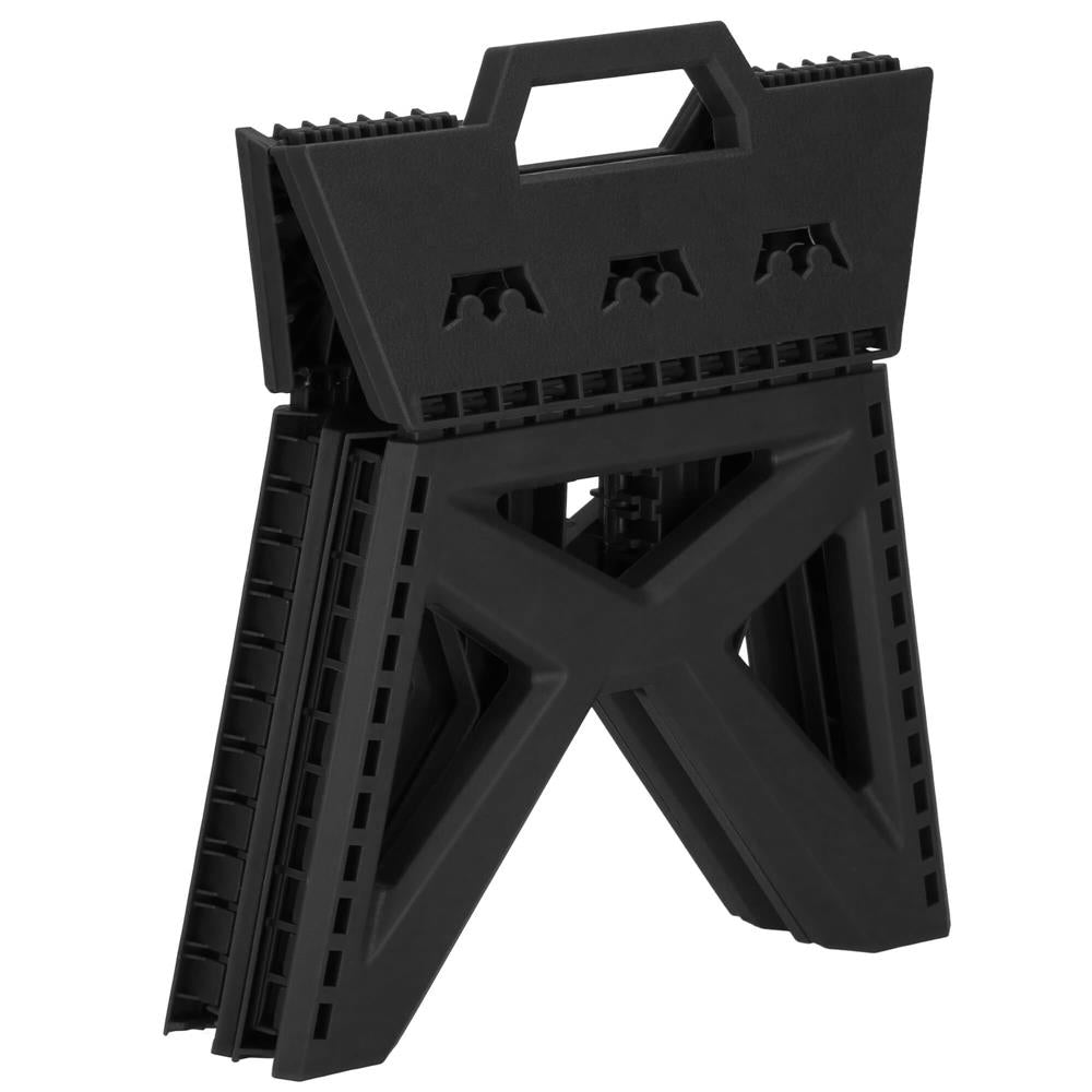 Scaun inaltator multifunctional tip scara, 100 kg, compact, cu maner, 23x31x23 cm, negru