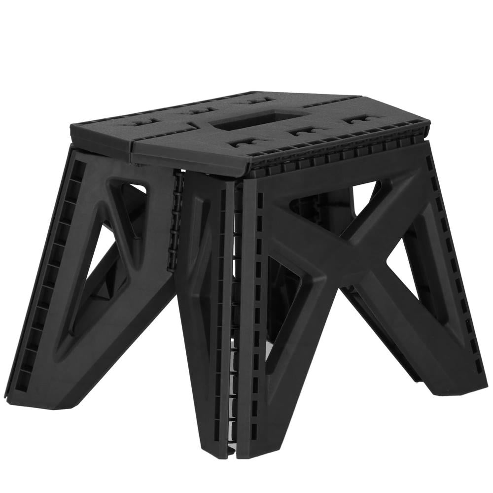 Scaun inaltator multifunctional tip scara, 100 kg, compact, cu maner, 23x31x23 cm, negru