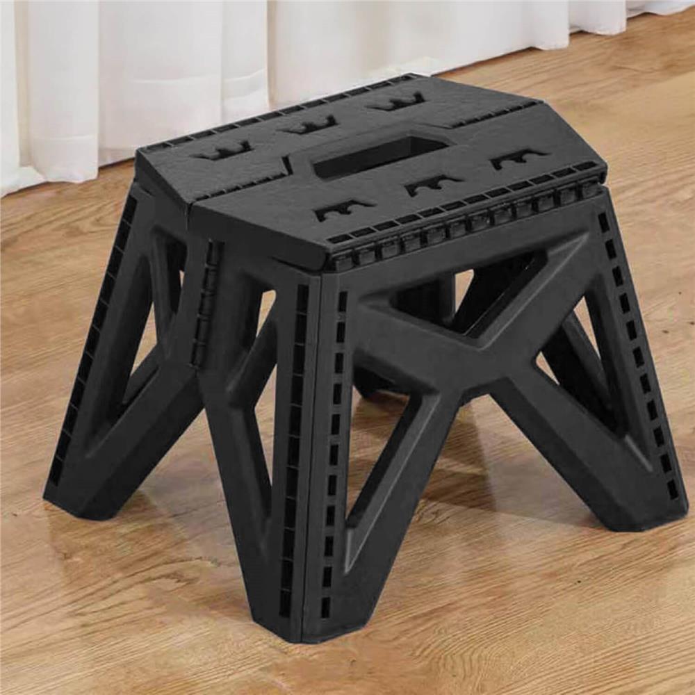 Scaun inaltator multifunctional tip scara, 100 kg, compact, cu maner, 23x31x23 cm, negru