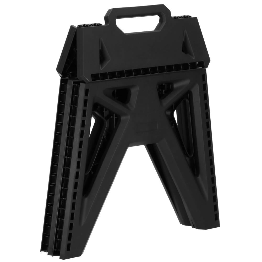 Scaun inaltator multifunctional tip scara, 150 kg, compact, cu maner, 38x25x34 cm, negru