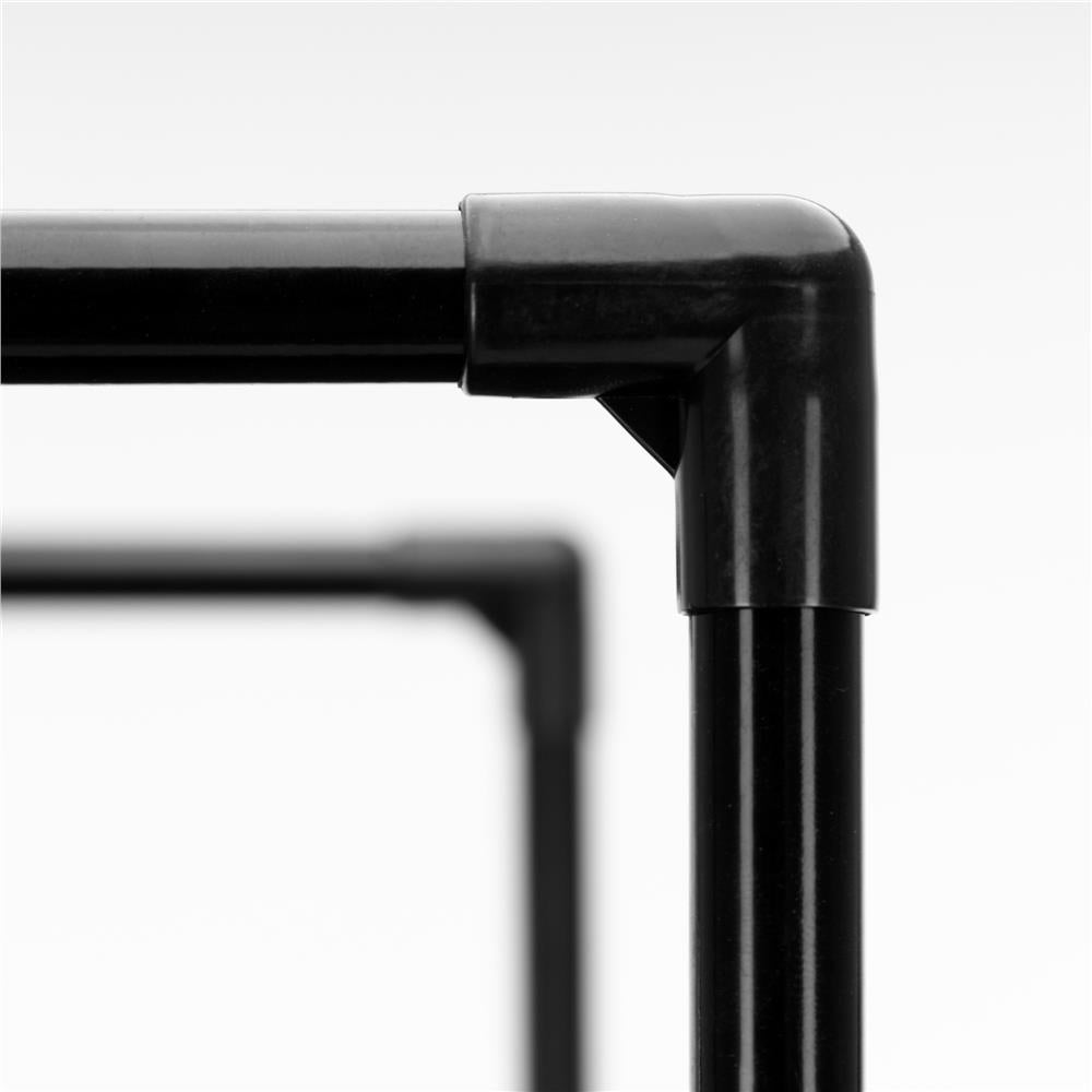 Raft pantofi inalt cu 10 polite, structura metalica si rafturi textile, 45x28x178 cm, negru