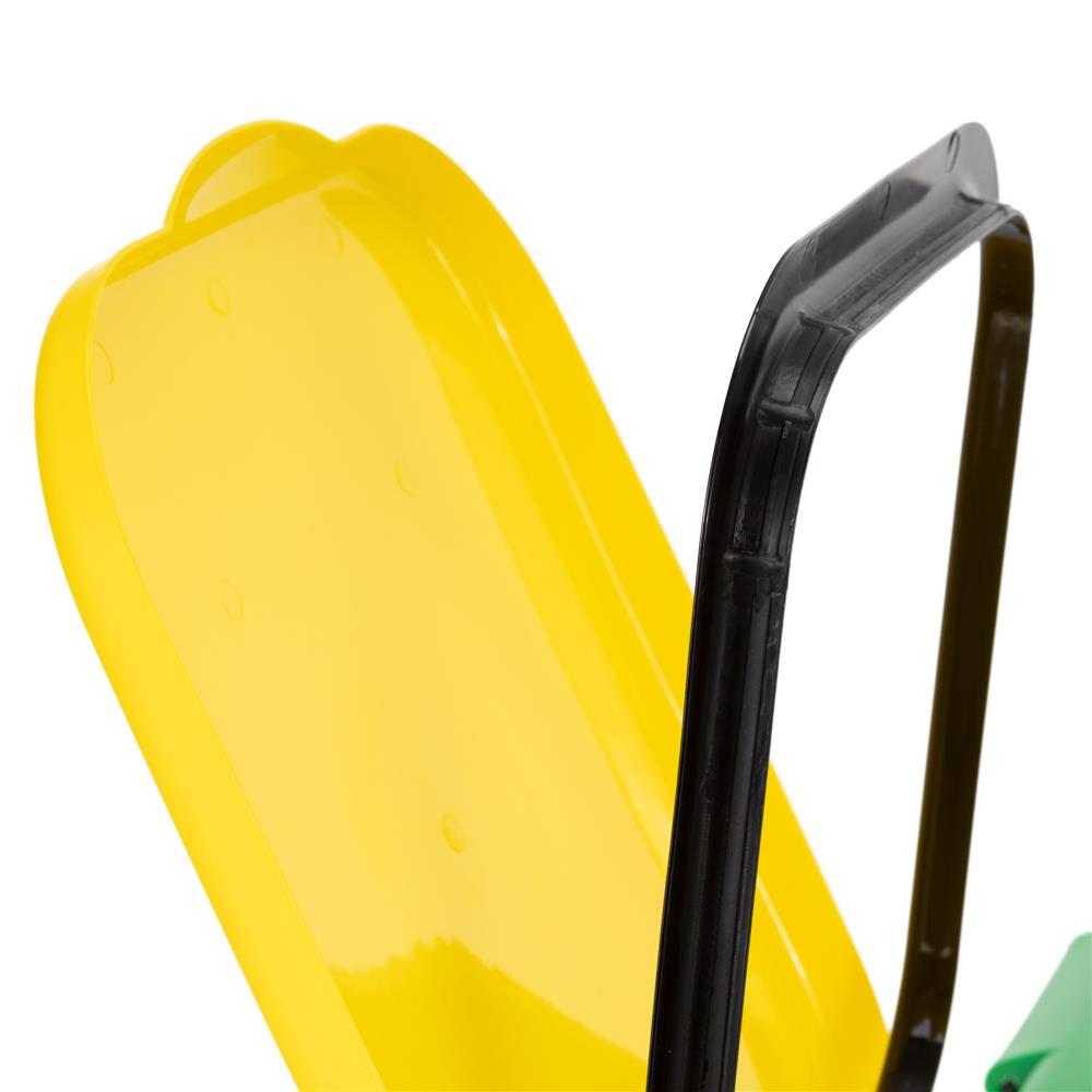 Cos de gunoi selectiv cu 2 compartimente, cadru metalic si capace PP, 68x42x75 cm