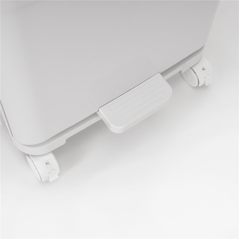 Cos de gunoi pentru colectare selectiva cu 3 compartimente, pe roti, 42 L, alb
