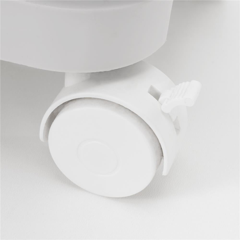 Cos de gunoi pentru colectare selectiva cu 3 compartimente, pe roti, 42 L, alb