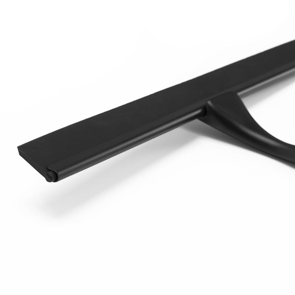 Racleta pentru baie din inox cu suport adeziv, lama 25 cm, finisaj mat negru