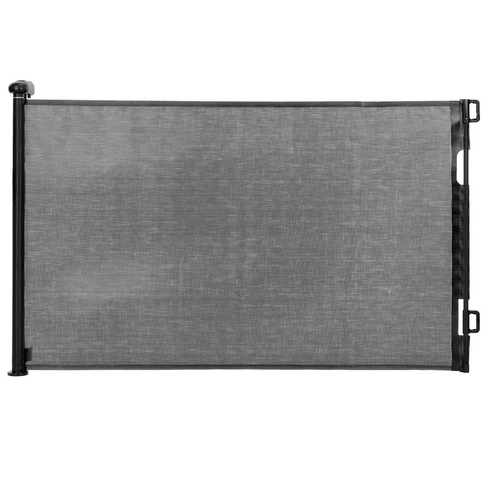 Poarta de siguranta retractabila si extensibila, pentru copii sau animale de companie, 162x86 cm, negru