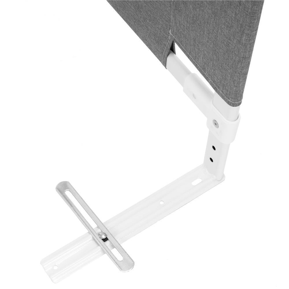 Bariera de siguranta pentru pat, protectie copii, 158 cm, reglabila pe inaltime 75-95 cm, gri