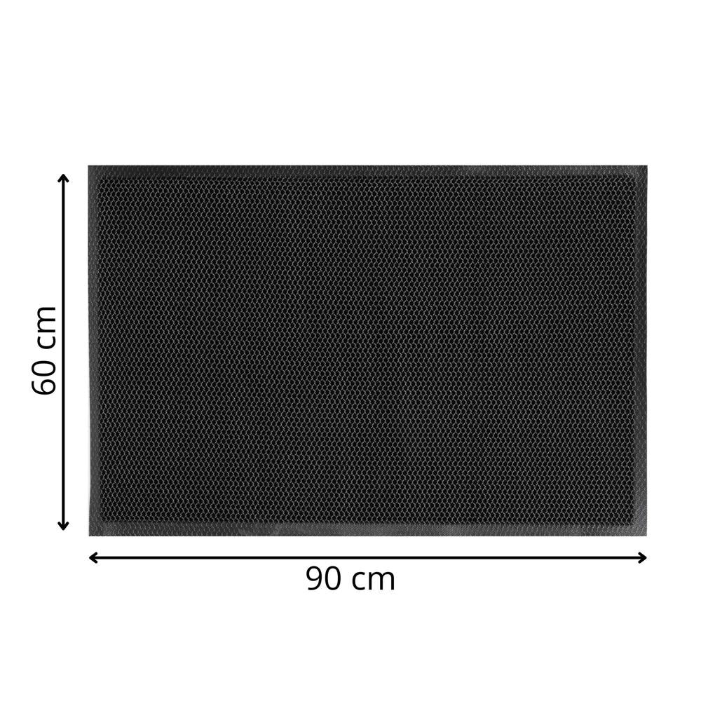 Covoras intrare absorbant tip plasa, PVC antiderapant, 60x90 cm, negru