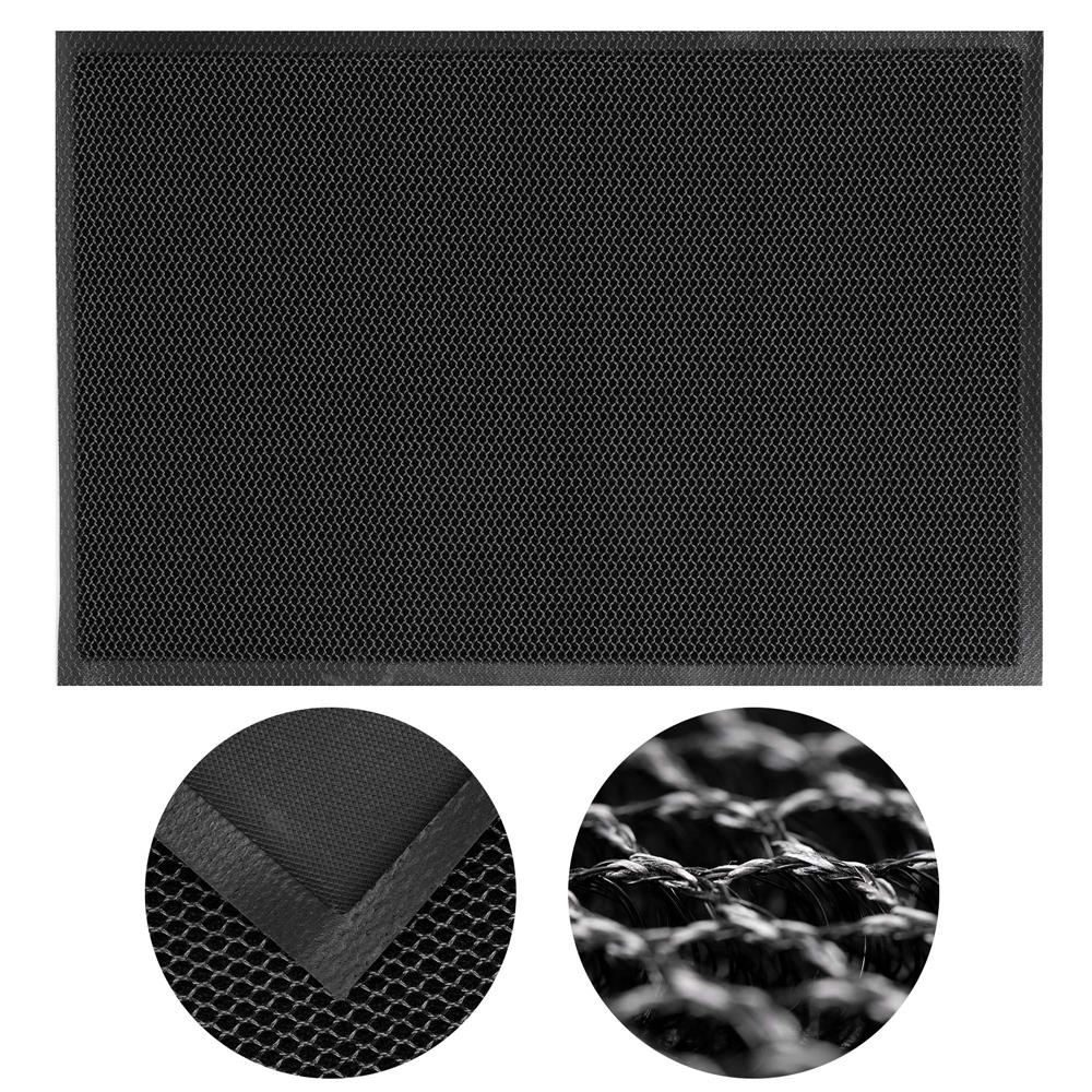 Covoras intrare absorbant tip plasa, PVC antiderapant, 60x90 cm, negru