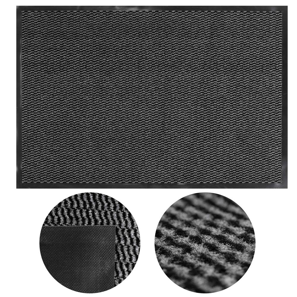 Covoras intrare absorbant antimurdarie, PVC antiderapant, 60x90 cm, gri