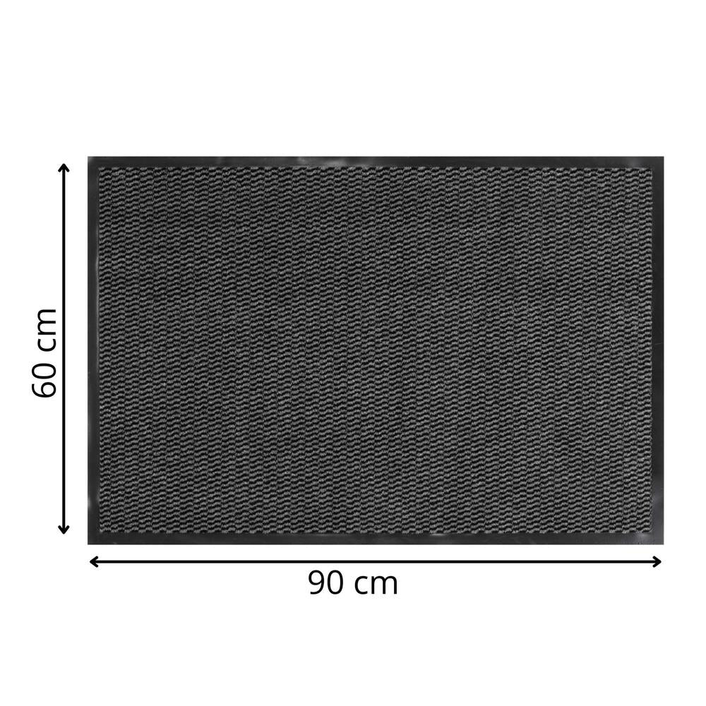 Covoras intrare absorbant antimurdarie, PVC antiderapant, 60x90 cm, gri