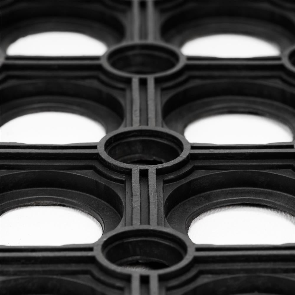 Covor de cauciuc perforat pentru intrare, PVC antiderapant, 60x90 cm, negru