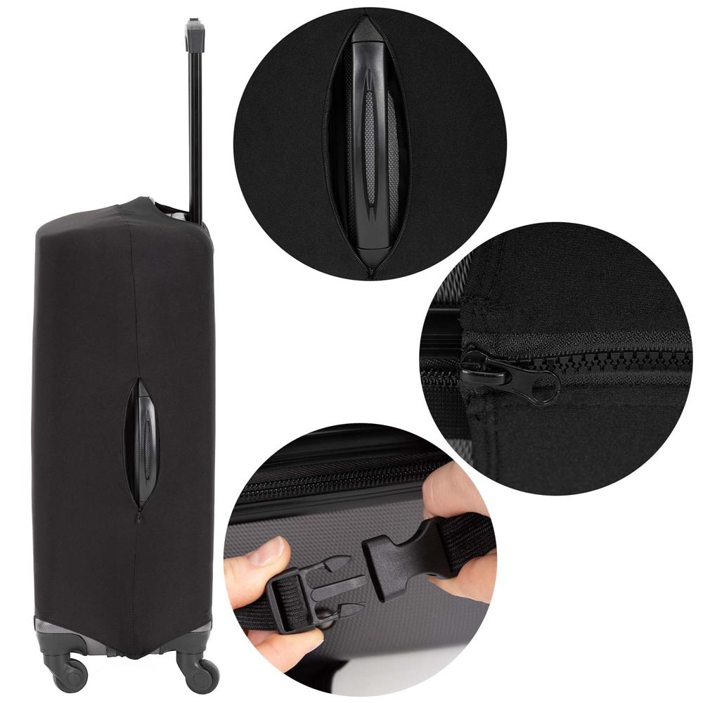 Husa protectie troler, elastica, marime M, cu fermoar dublu si catarama, negru