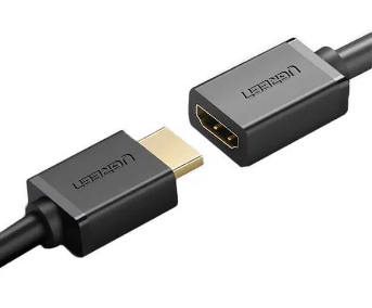 CABLU video Ugreen, "HD107" adaptor HDMI (T) la HDMI (M), rezolutie maxima 4K UHD (3840 x 2160) la 60 Hz, conectori auriti, 1m, negru "10141" - 6957303811410