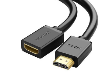 CABLU video Ugreen, "HD107" adaptor HDMI (T) la HDMI (M), rezolutie maxima 4K UHD (3840 x 2160) la 60 Hz, conectori auriti, 1m, negru "10141" - 6957303811410