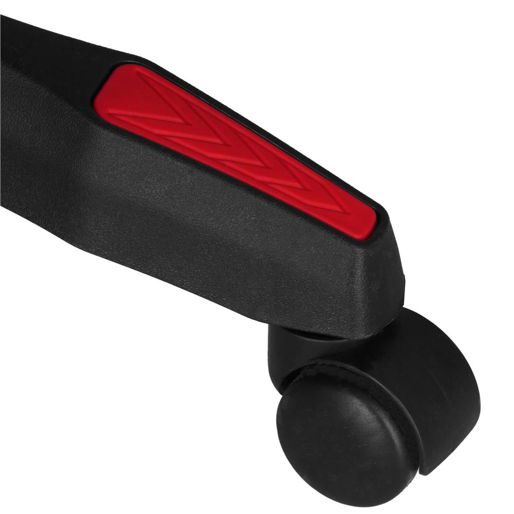 Scaun birou pentru gaming, ergonomic, suport lombar si tetiera, 114-123x55x50 cm, negru si rosu