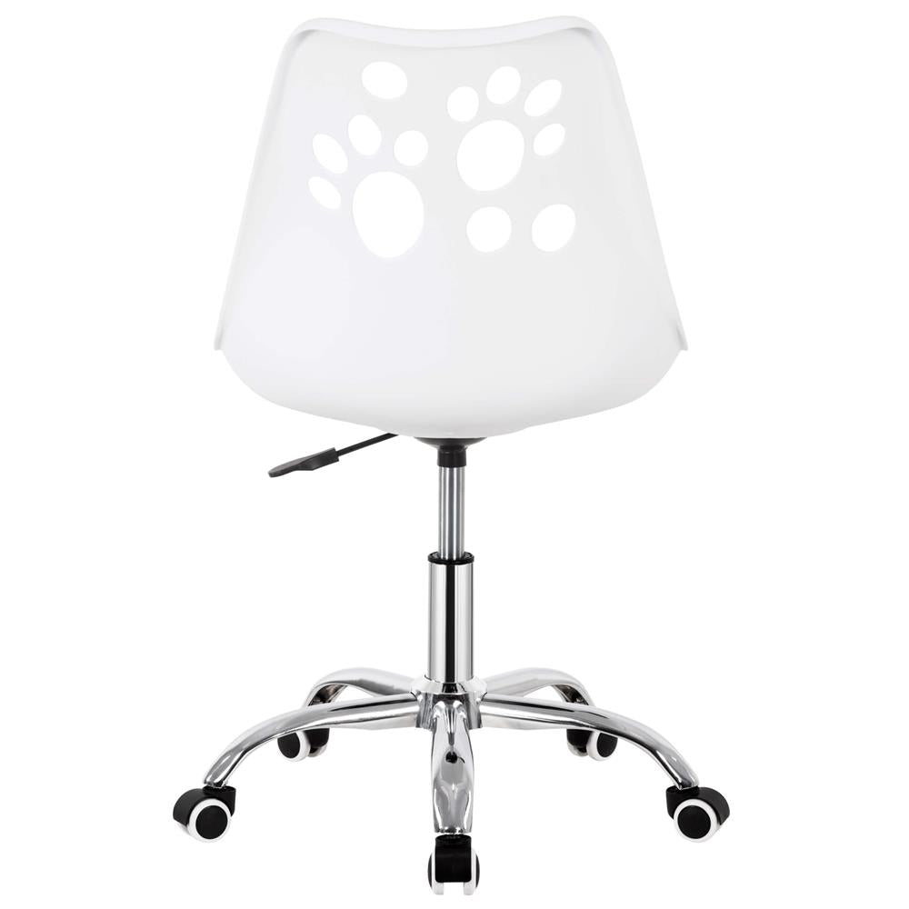 Scaun birou ergonomic, cu sezut din spuma, reglabil pe inaltime, maxim 120 kg, 90x49x48 cm, alb si gri