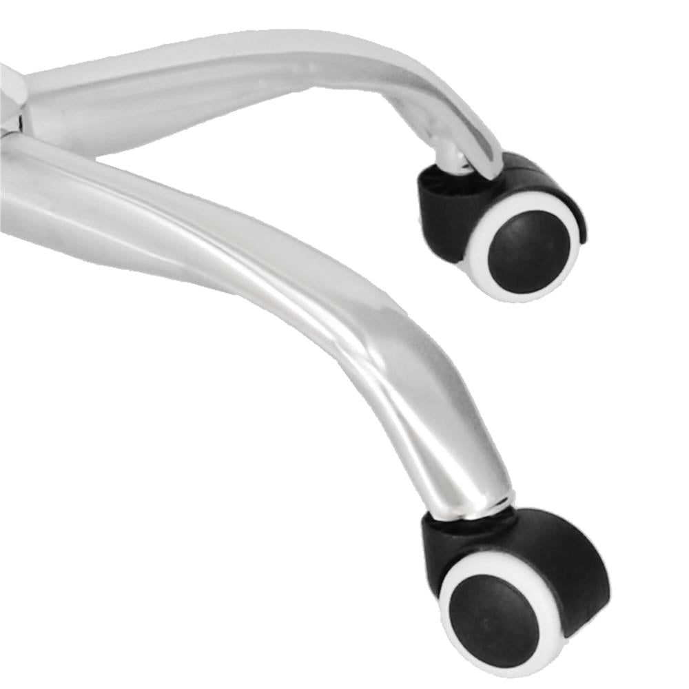 Scaun birou reglabil, ergonomic, cu spatar din microplasa respirabila si baza metalica cromata, 117x58x60 cm, negru