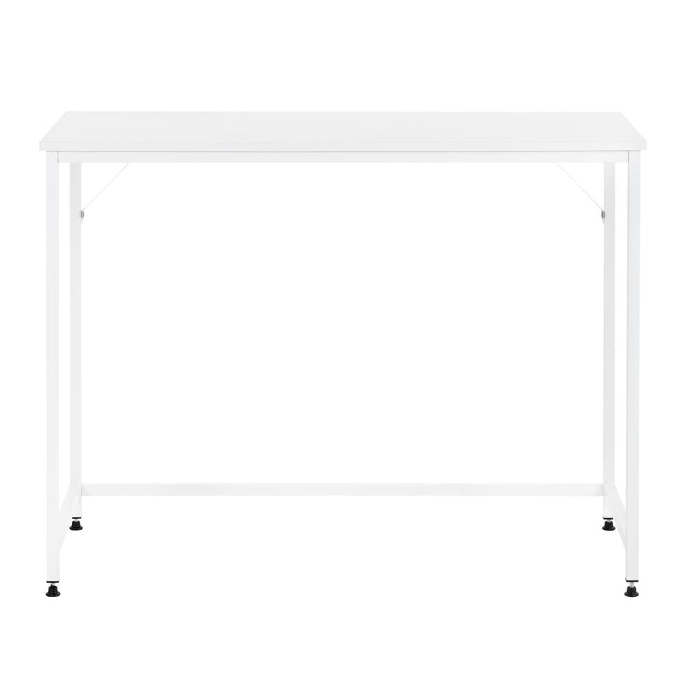 Birou cu blat MDF si cadru metalic, 100x50x76 cm, alb