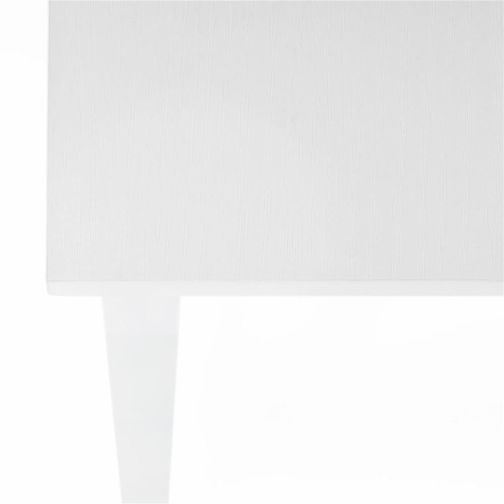 Birou cu blat MDF si cadru metalic, 100x50x76 cm, alb