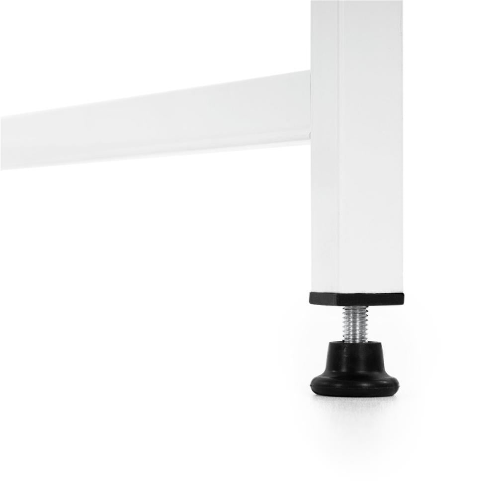 Birou cu blat MDF si cadru metalic, 100x50x76 cm, alb