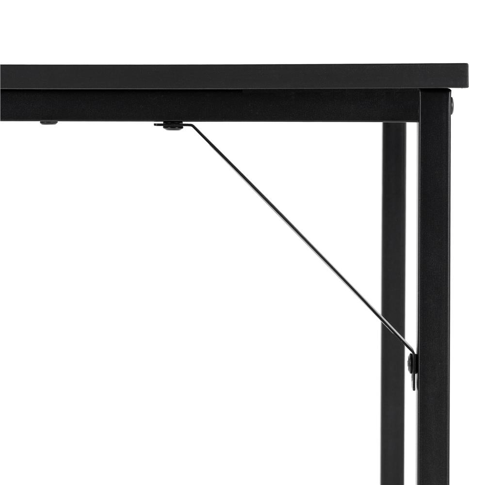Birou cu blat MDF si cadru metalic, 100x50x76 cm, negru