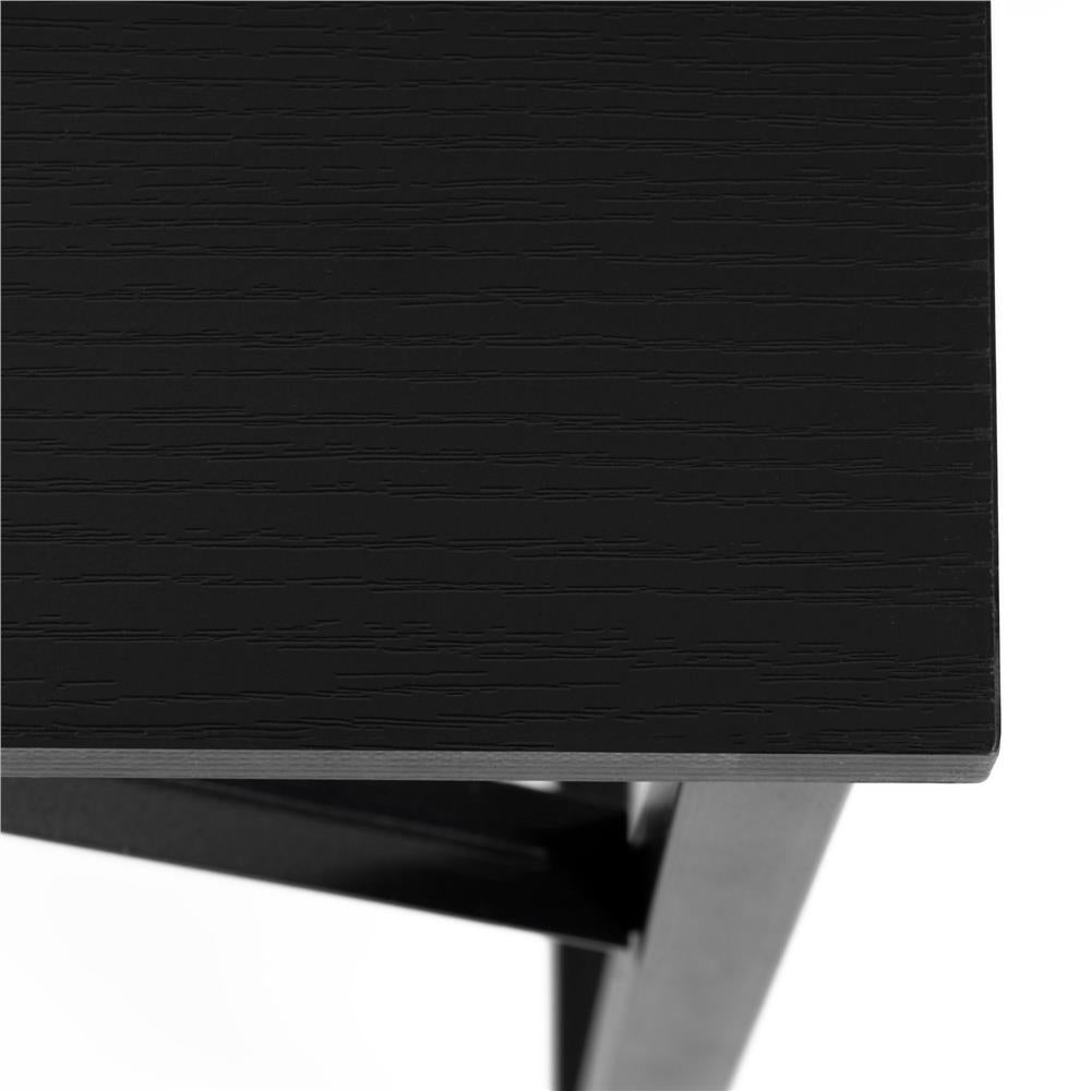 Birou cu blat MDF si cadru metalic, 100x50x76 cm, negru