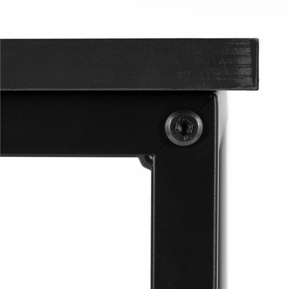 Birou cu blat MDF si cadru metalic, 100x50x76 cm, negru